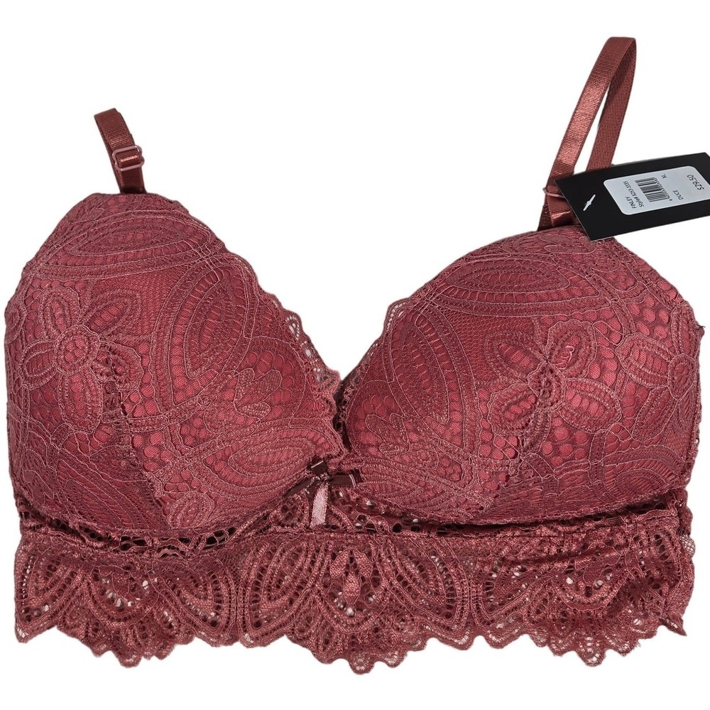 Frederick's of Hollywood Finley Lace Wireless‎ Pullover Bralette XL NWT